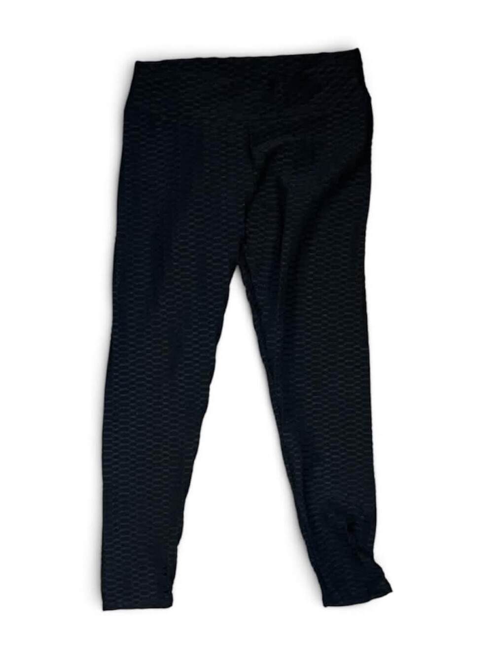 Black Textured Leggings